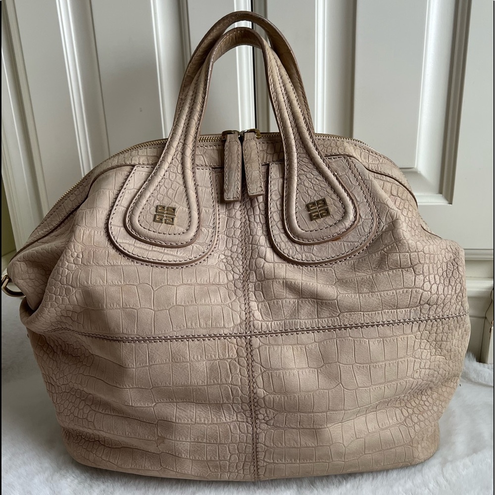 Authentic Givenchy Nightingale Croc Embossed Nubu… - image 2